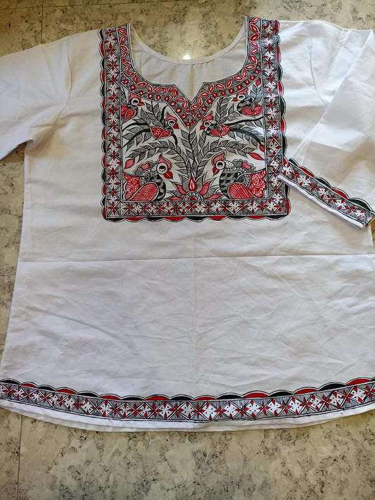 Connect with us for Mithila art related art work like saree kurtas tshirt etc.