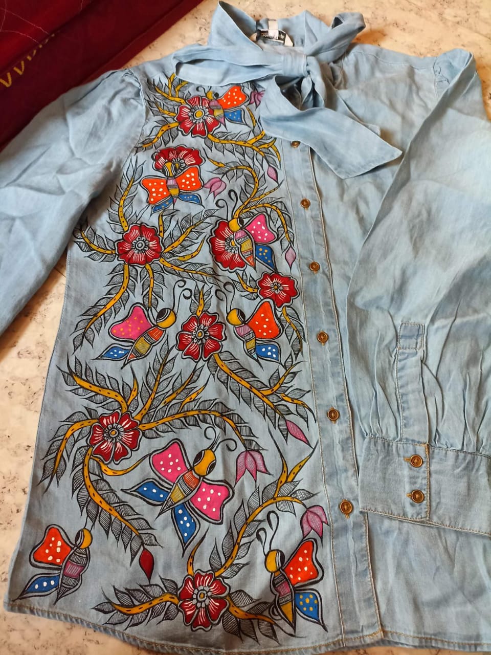 Connect with us for Mithila art related art work like saree kurtas tshirt etc.