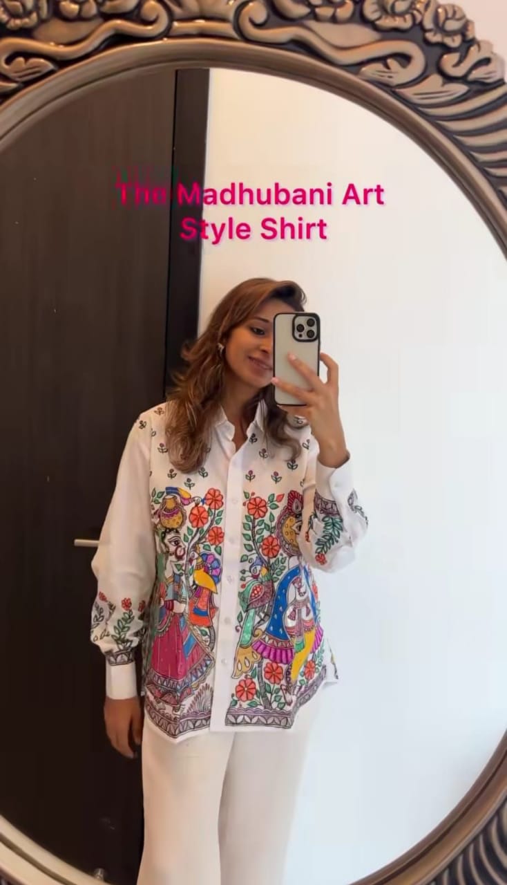 Connect with us for Mithila art related art work like saree kurtas tshirt etc.