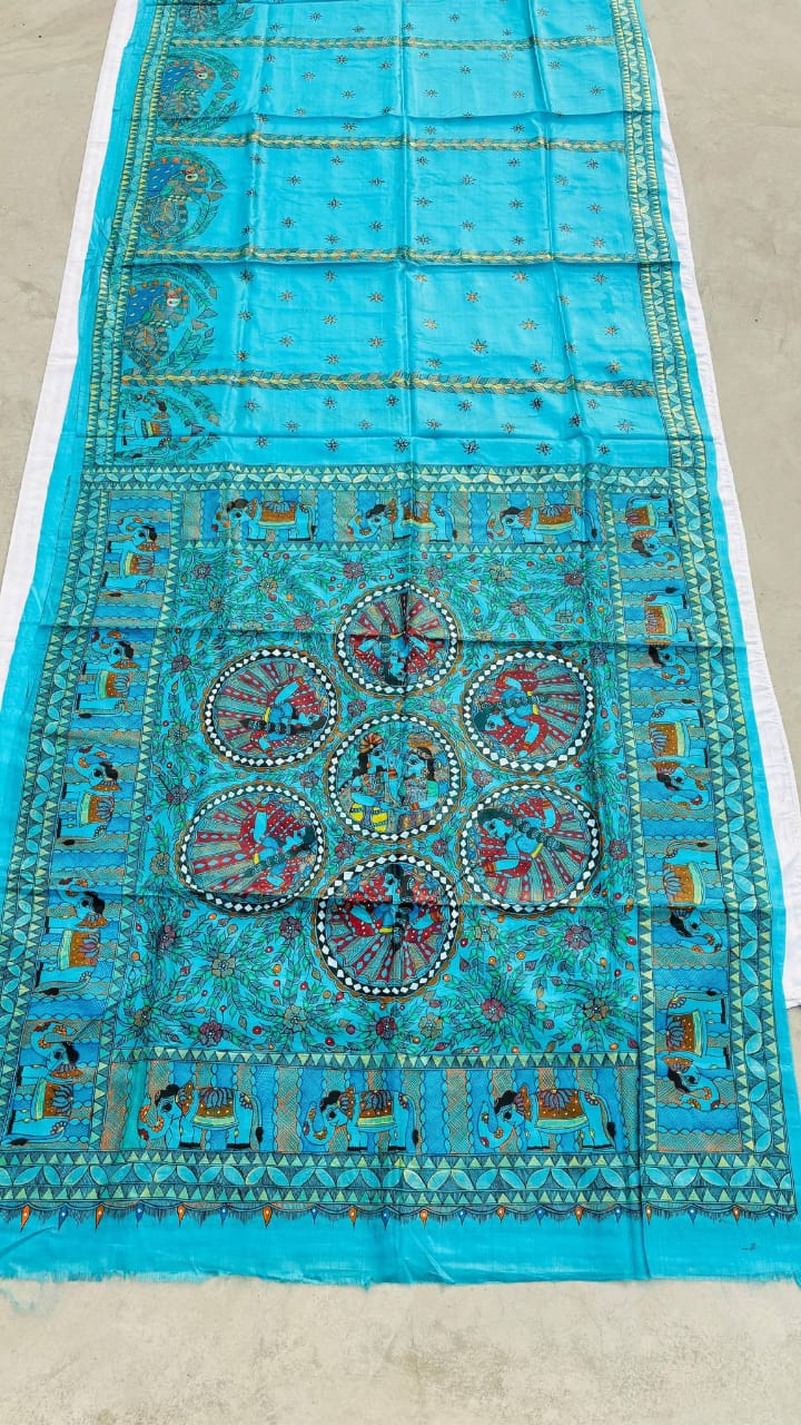 Connect with us for Mithila art related art work like saree kurtas tshirt etc.
