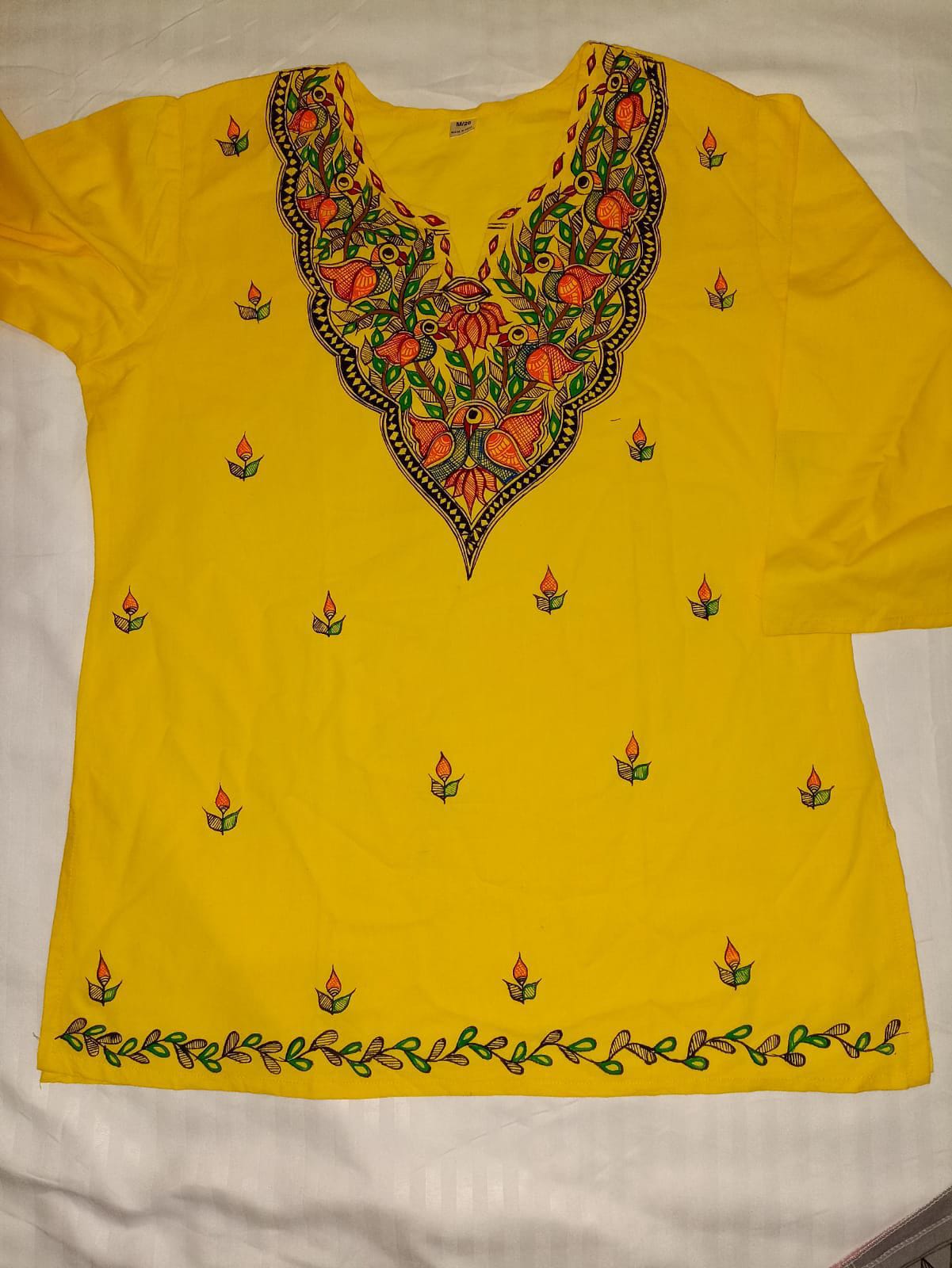 Connect with us for Mithila art related art work like saree kurtas tshirt etc.