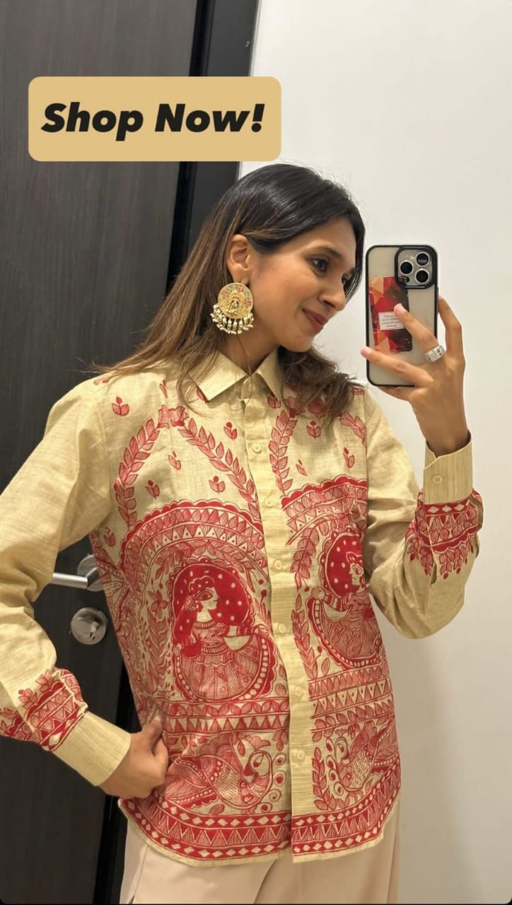 Connect with us for Mithila art related art work like saree kurtas tshirt etc.